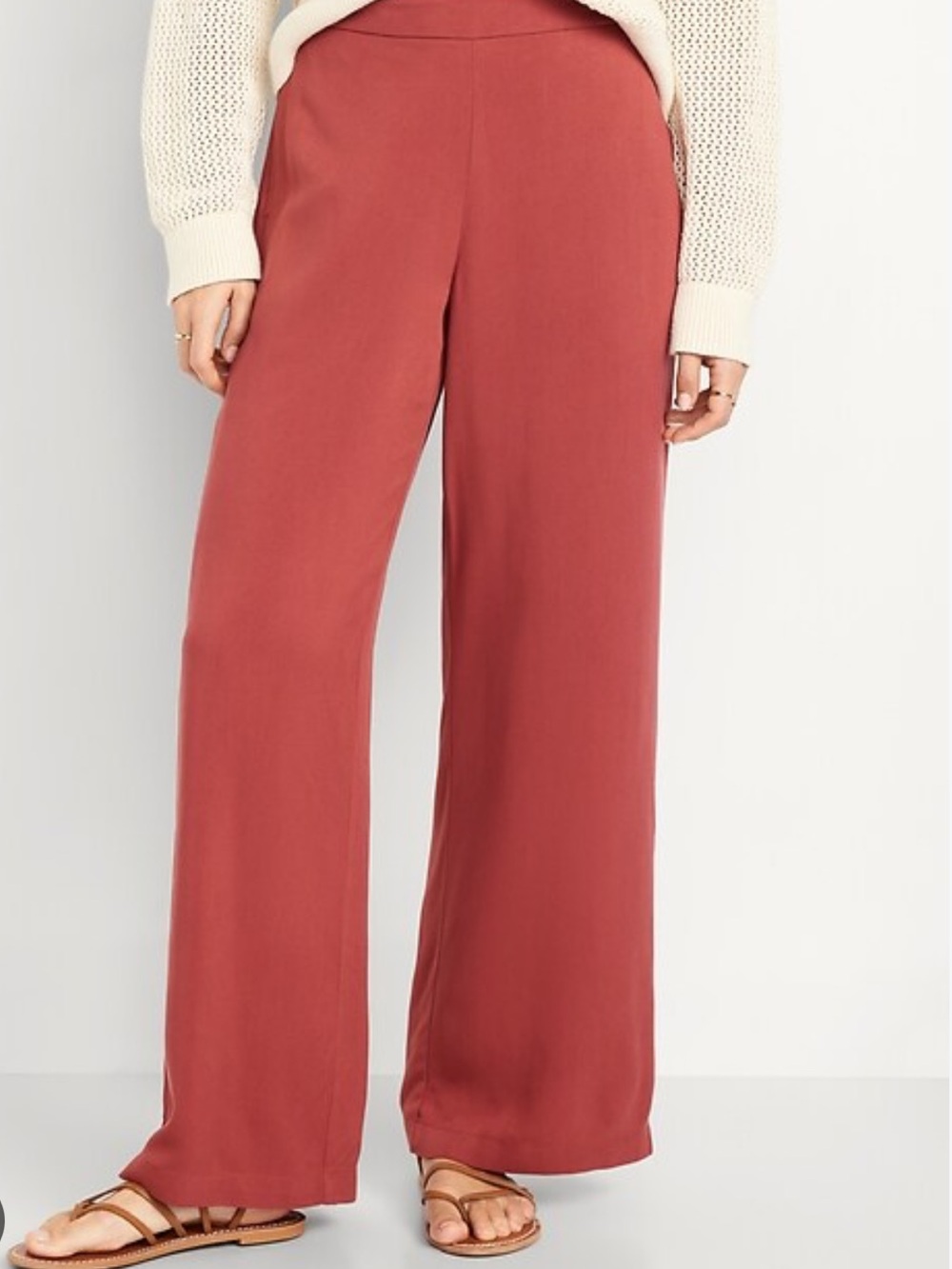 Old Navy Wide Leg Play Wide Leg Pants Red Medium